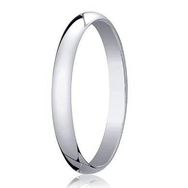 Subtle-carved ring-Traditional White Gold Designer Men's Wedding Band in 18K | 2mm