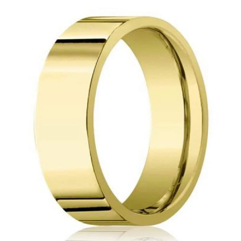 Curving band ring-6mm Men's 14k Polished Finish Yellow Gold Wedding Band