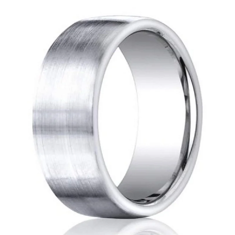 Hinged ring-Benchmark Cobalt Chrome Men's Wedding Band, Satin Finish- 7.5mm