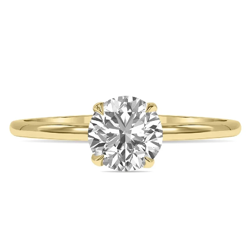 Light weave ring-Marquee Lab Grown 1.50 Carat Diamond Solitaire Ring in 14K Yellow Gold (F-G Color, VVS1-VVS2 Clarity)