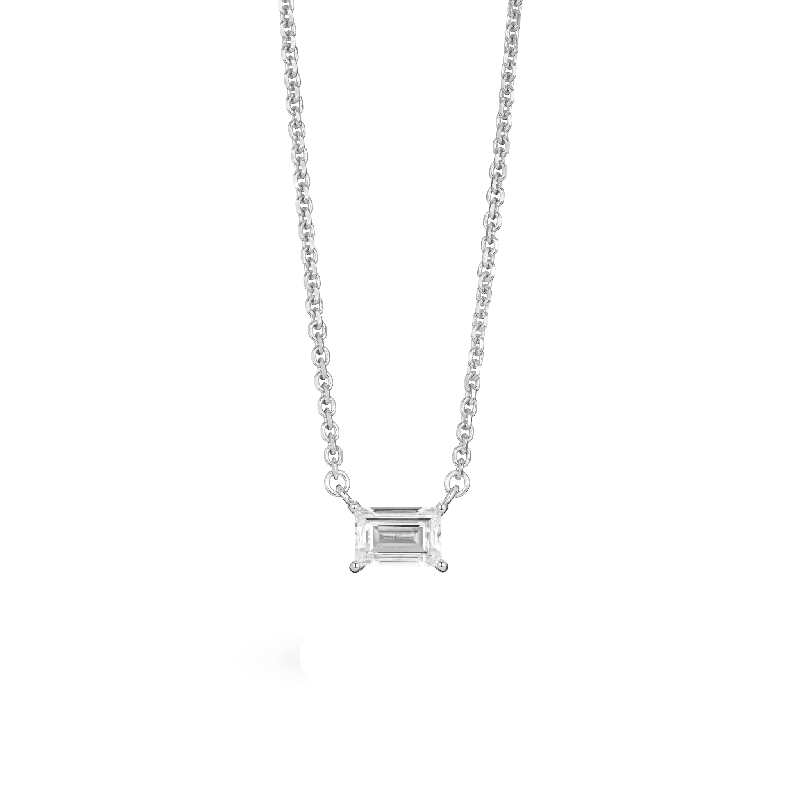 Stellar burst necklace-The Mini Baguette Pendant