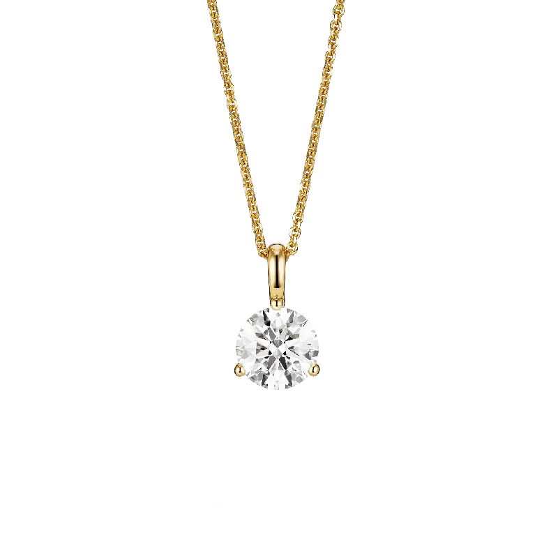 Holo necklace-The Round Brilliant Solitaire Bale Pendant