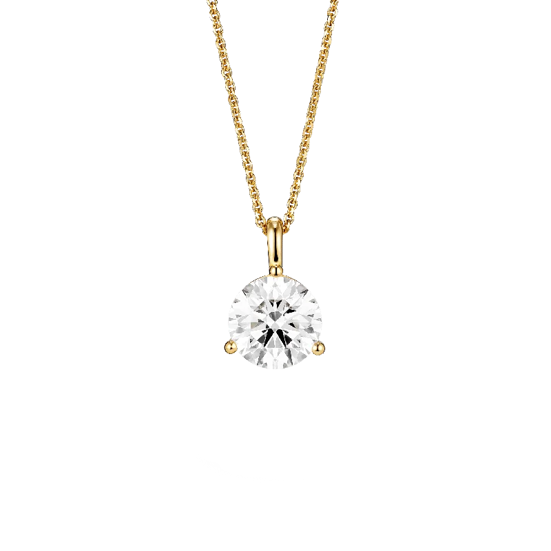 Vintage-edge necklace-The Round Brilliant Solitaire Bale Pendant