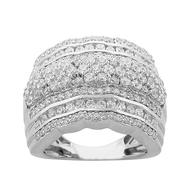 Knotted cord ring-Red Hot Deal 1/2 CTW Diamond Anniversary Band in 10KT White Gold