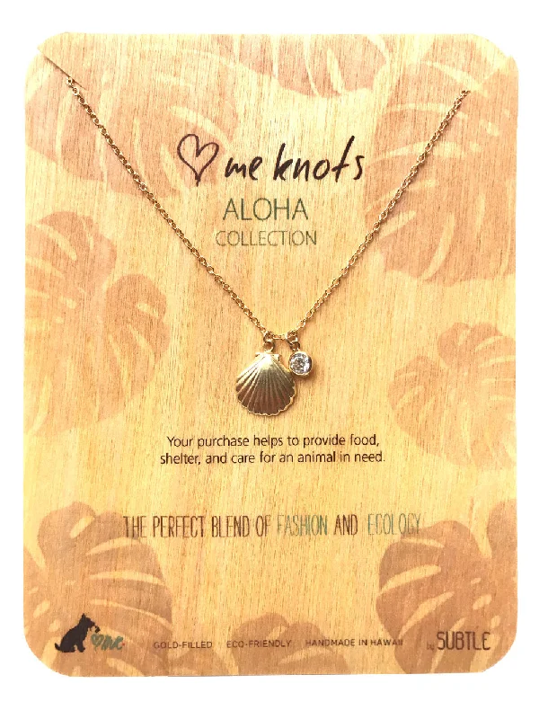 Prism crystal necklace-Seashell (Aloha Collection)