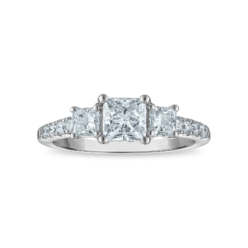 Open-horizon ring-Signature EcoLove 1-1/2 CTW Lab Grown Diamond Ring in 14KT White Gold