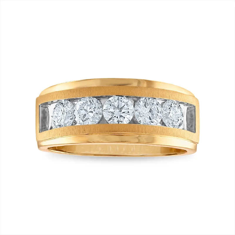 Pure stone ring-Signature EcoLove 1-1/2 CTW Lab Grown Diamond Wedding Ring in 14KT Yellow Gold