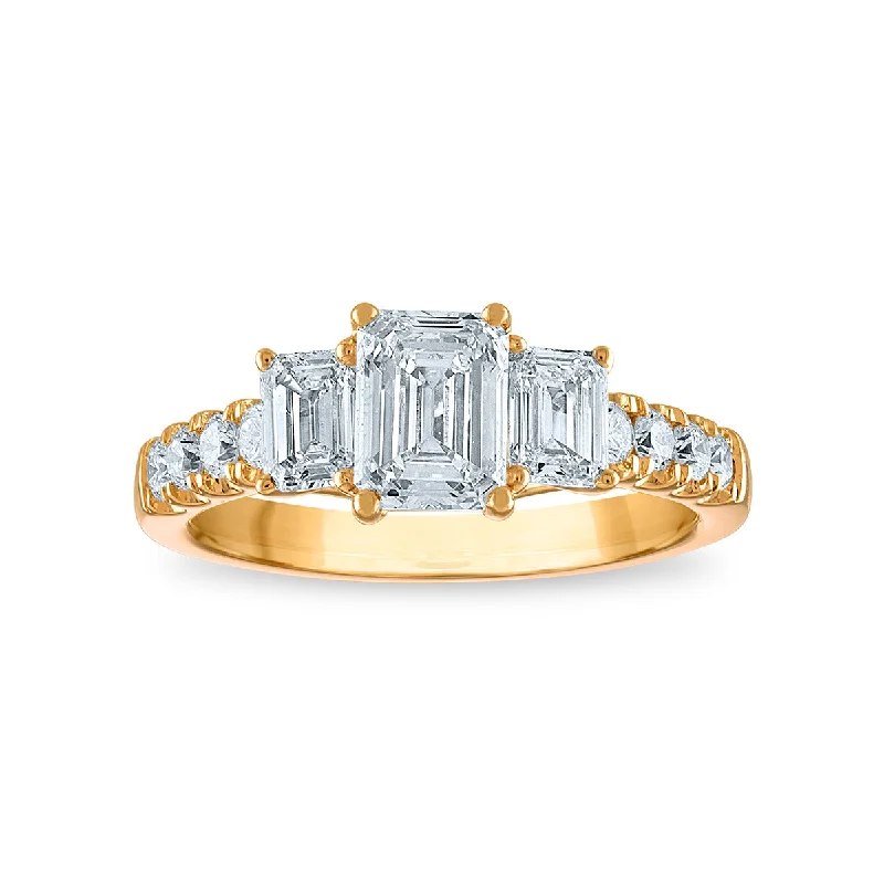 Glimmering gem ring-Signature EcoLove 2 CTW Lab Grown Diamond Ring in 14KT Gold