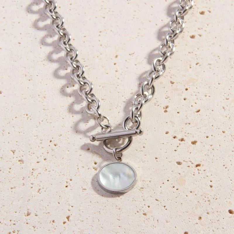 Fluid necklace-Silver Cassia Necklace