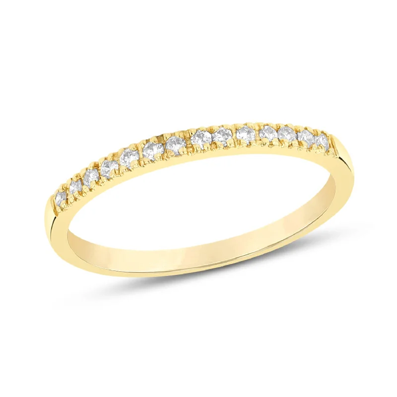 Luminous diamond ring-Suzy Levian 14k Rose Gold & White Diamond Half Eternity Ring