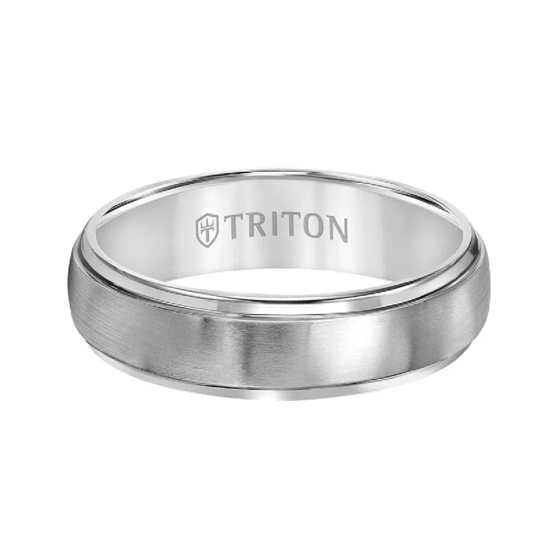 Flexible stone ring-Triton 6MM Titanium Wedding Band