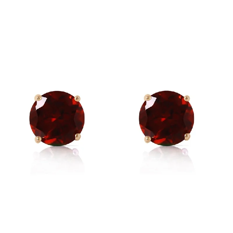 Slack coil earrings-0.95 CTW 14K Solid Rose Gold Petite Garnet Stud Earrings