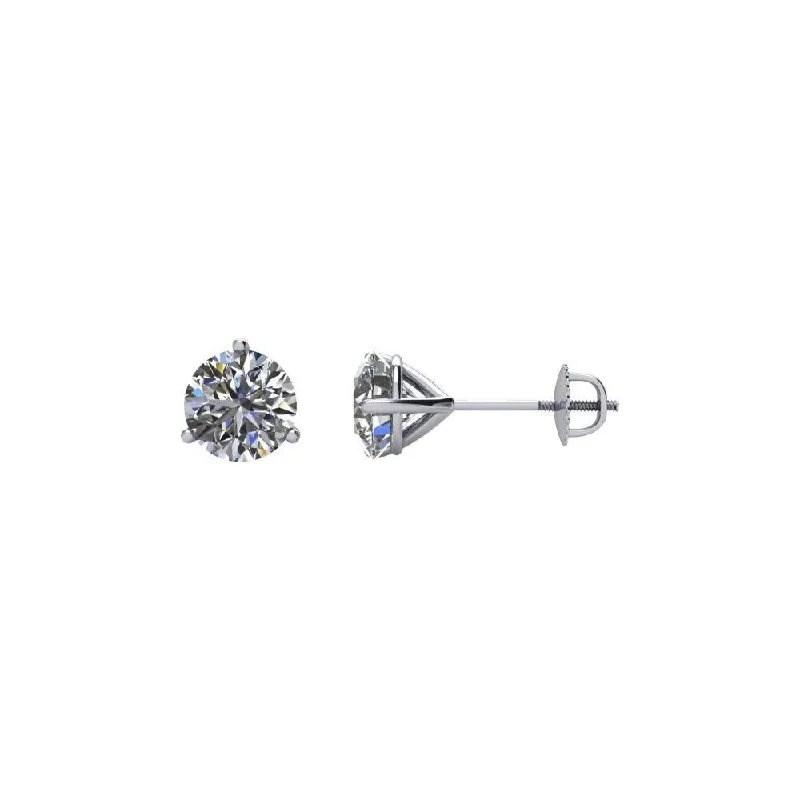 Broad-level earrings-14k White Gold 1/5 CTW Diamond Stud Earring for Women