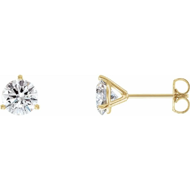 Sparkling gem earrings-14k Yellow Gold 2 CTW Lab-Grown Diamond Stud Earring for Women