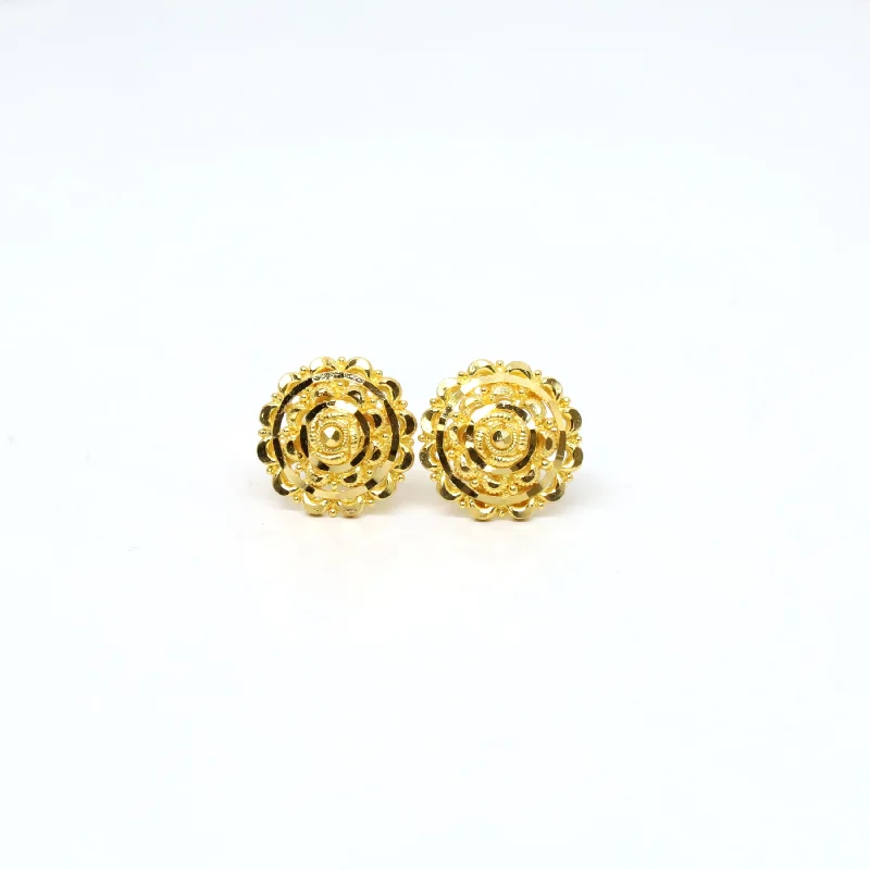 Delicate silver earrings-22K Gold Earrings