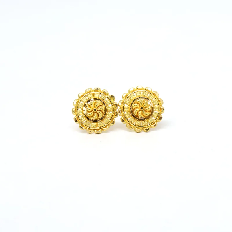 Shimmering stone earrings-22K Gold Earrings