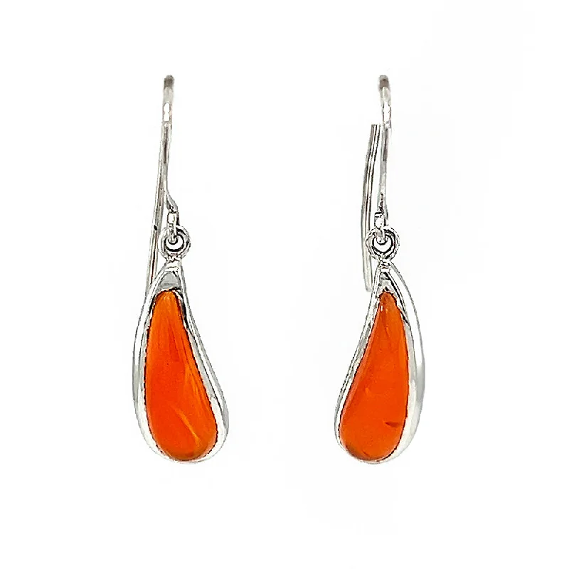 Vine-curl earrings-Carnelian Earrings