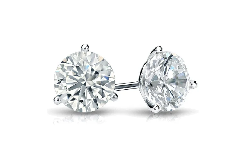 Braided earrings-Earrings 0.54 cts Natural Round Diamonds I SI1 18kt Gold Studs