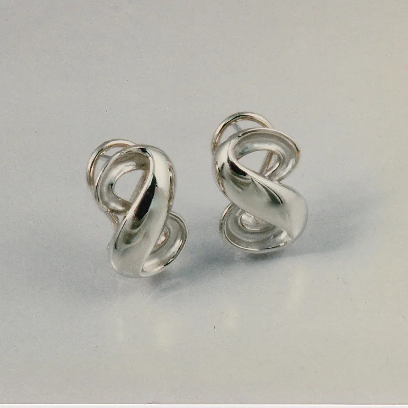 Faint silver earrings-Infinity Earrings