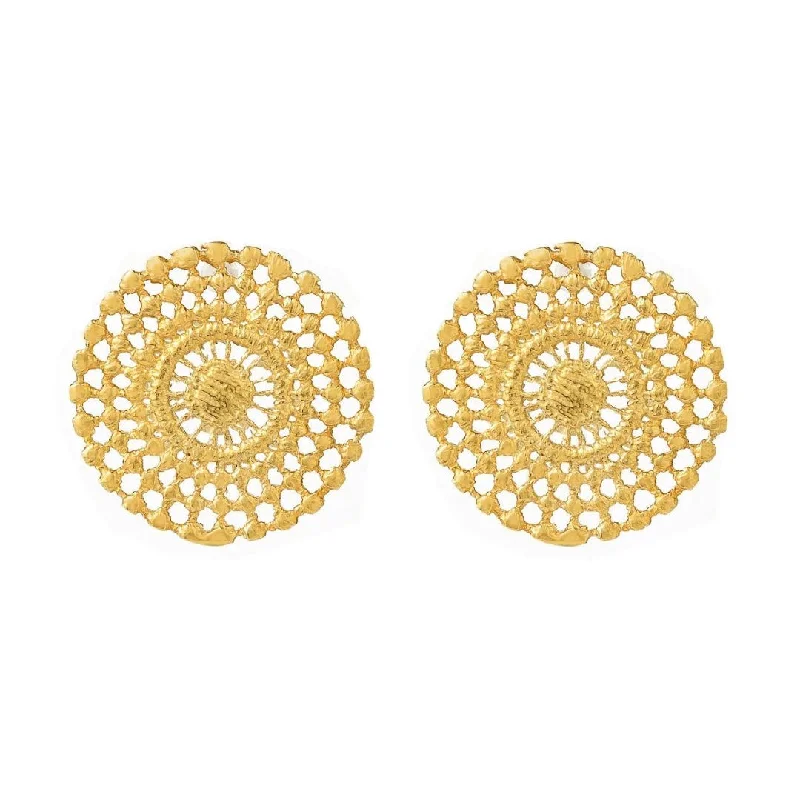 Subtle-carved earrings-Phaedra | 24K Gold Earrings