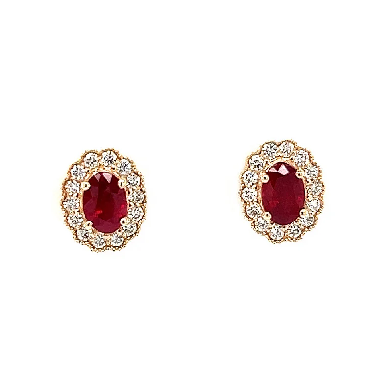 Sparkling drop earrings-Yellow 14 Karat Ruby Earrings