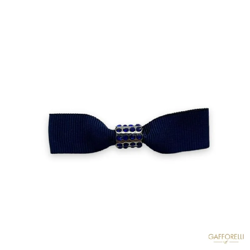 lightweight brooch-Bow Brooch with Rhinestones U116/mod - Gafforelli Srl