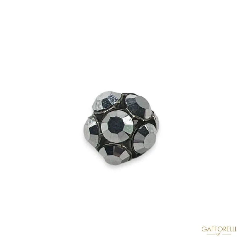 small brooch-Brooch with Metallic Rhinestones U445 - Gafforelli Srl