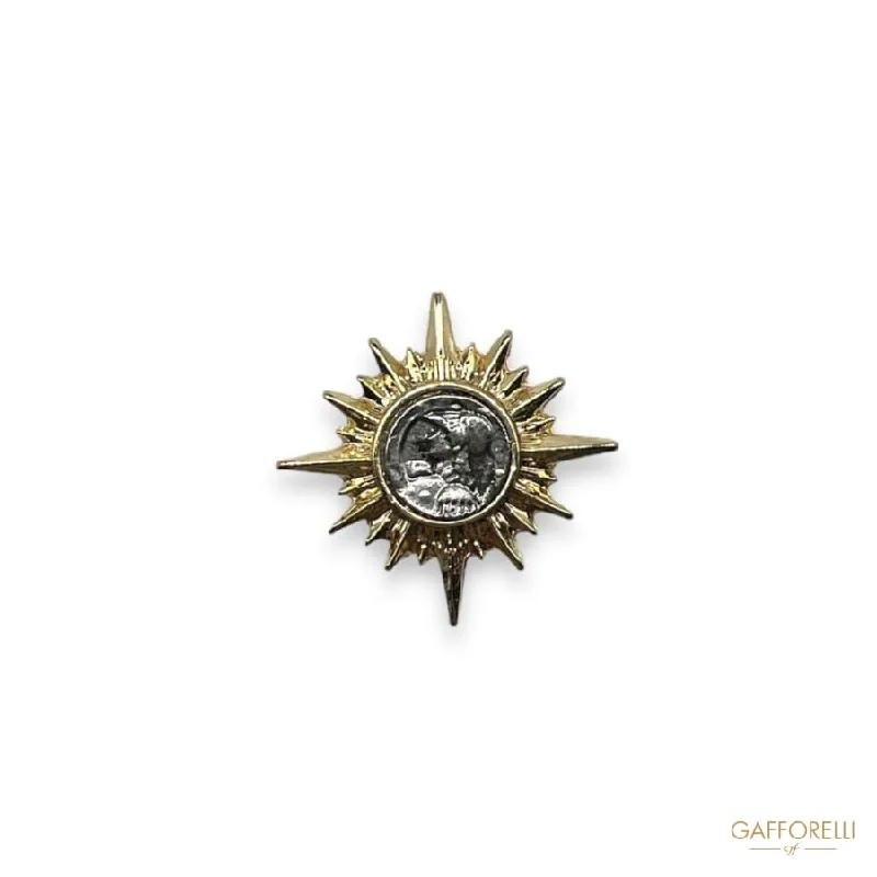 custom brooch-Compass Emblem Brooch U364 - Gafforelli Srl