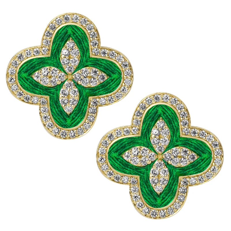 medium brooch-Earrings - Diamond (enamel)