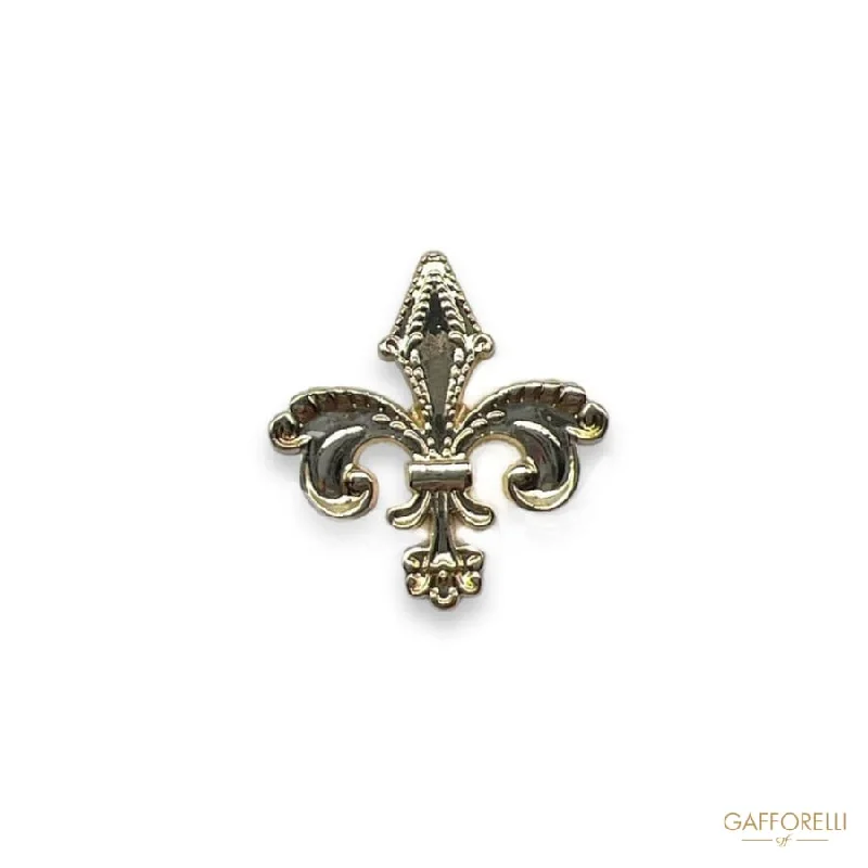 pearl brooch-Florentine Lily Coat of Arms Brooch U365 - Gafforelli Srl