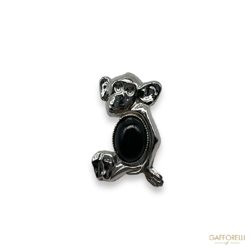 fabric brooch-Monkey Brooch U581 - Gafforelli Srl