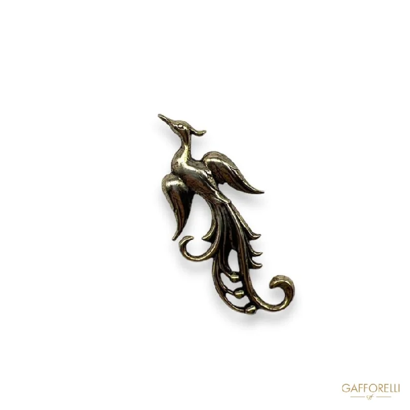 minimalist gold brooch-Peacock Brooch U592 - Gafforelli Srl