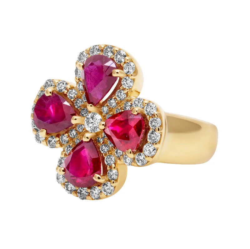 ruby brooch-Ring - Ruby And Diamond