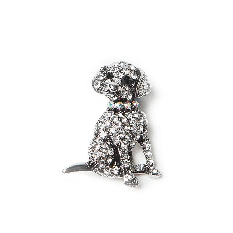 unique brooch-Sparkling Diamante Dog Brooch