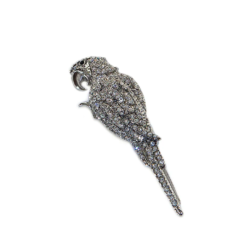 Victorian brooch-Sparkling Diamante Parrot Brooch