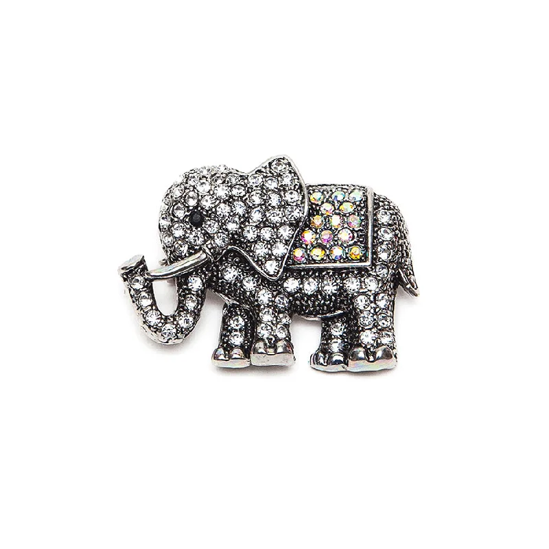 colorful brooch-Sparkly Crystal Elephant Brooch