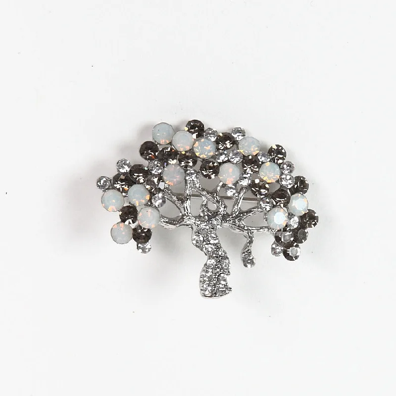 star brooch-Sparkly Diamante 'Tree of Life' Brooch